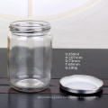 100ml 240ml 350ml 8oz 12oz cylinder glass jar for honey jam with silver twist off tinplate cap